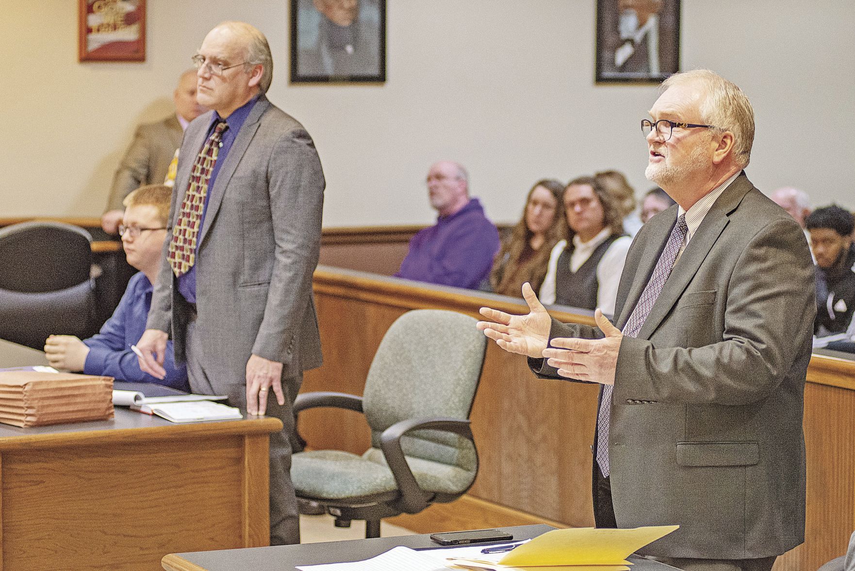 Foust speaks in court